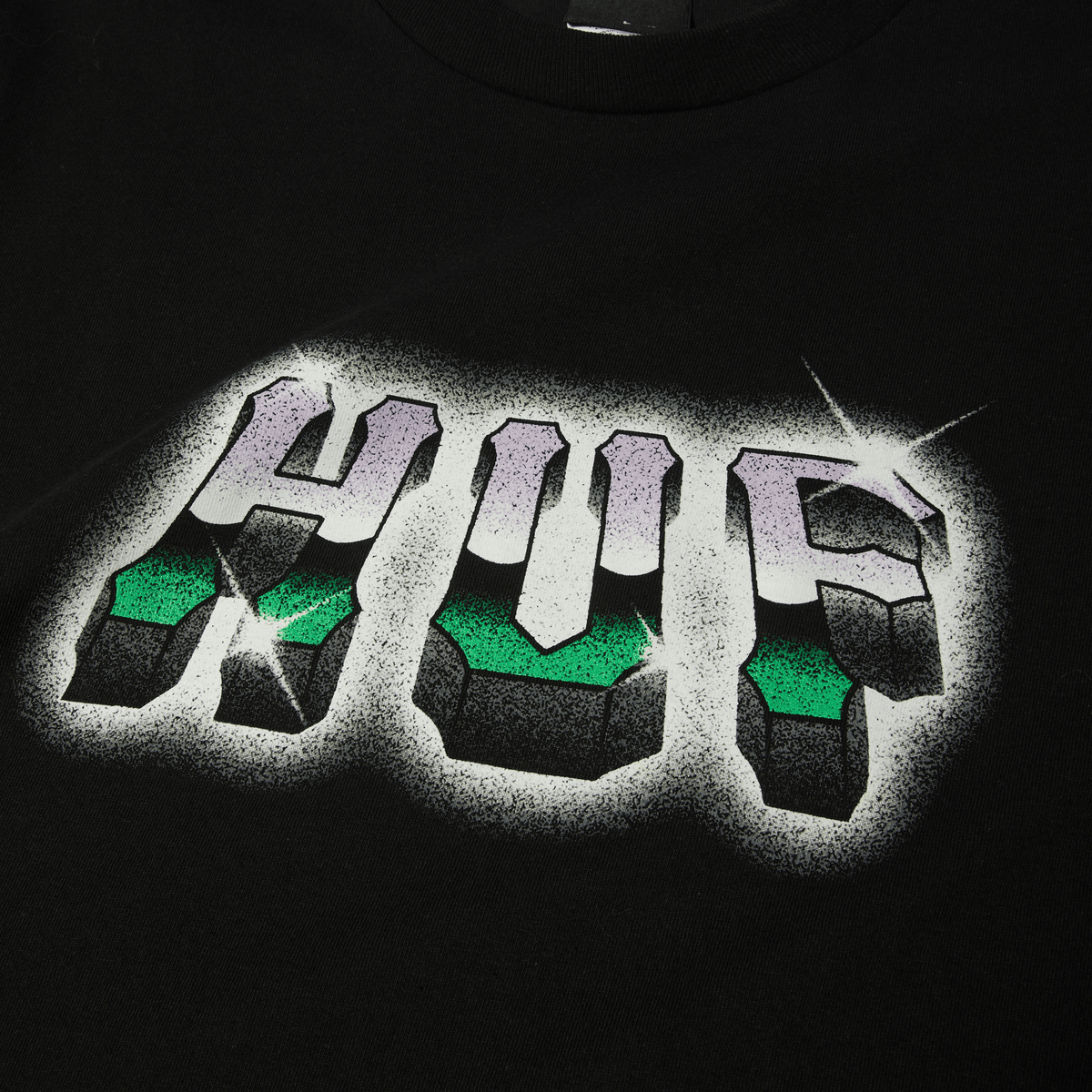 Huf Chrome Grit T-Shirt Black