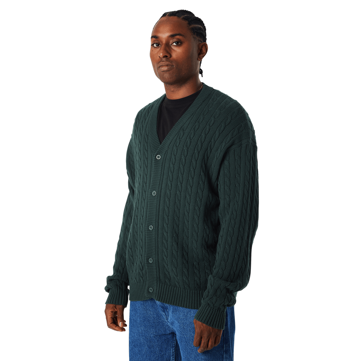 Triple Triangle Jacquard Cardigan