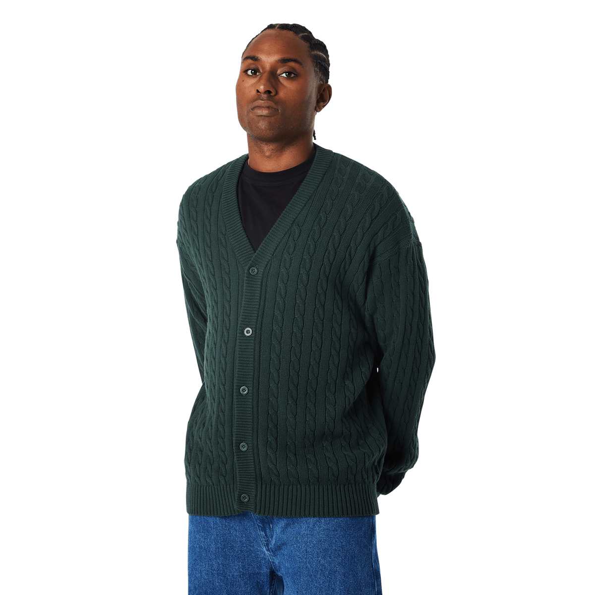 Triple Triangle Jacquard Cardigan