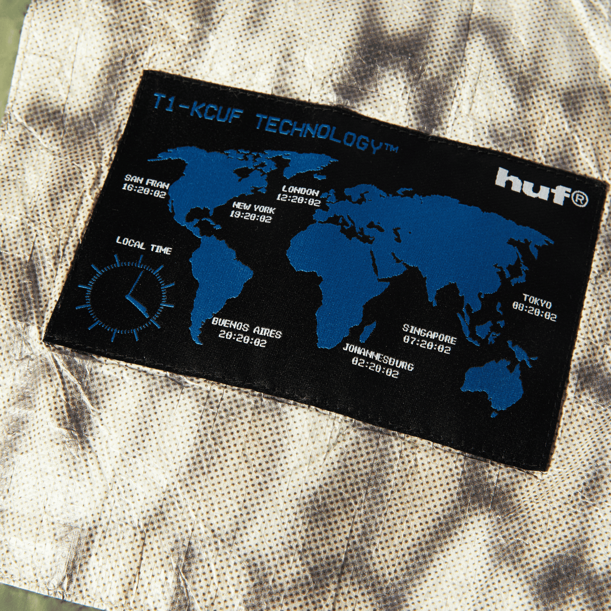 Huf 89 Warped Camo Tyvek Puffer