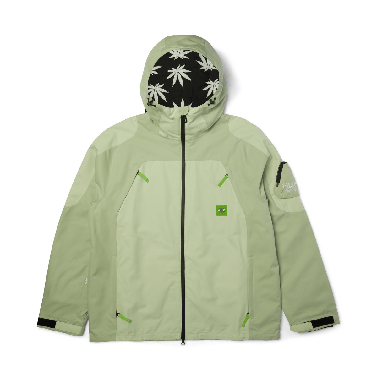 HUF x 686 Double H Shell Jacket - Huf Green