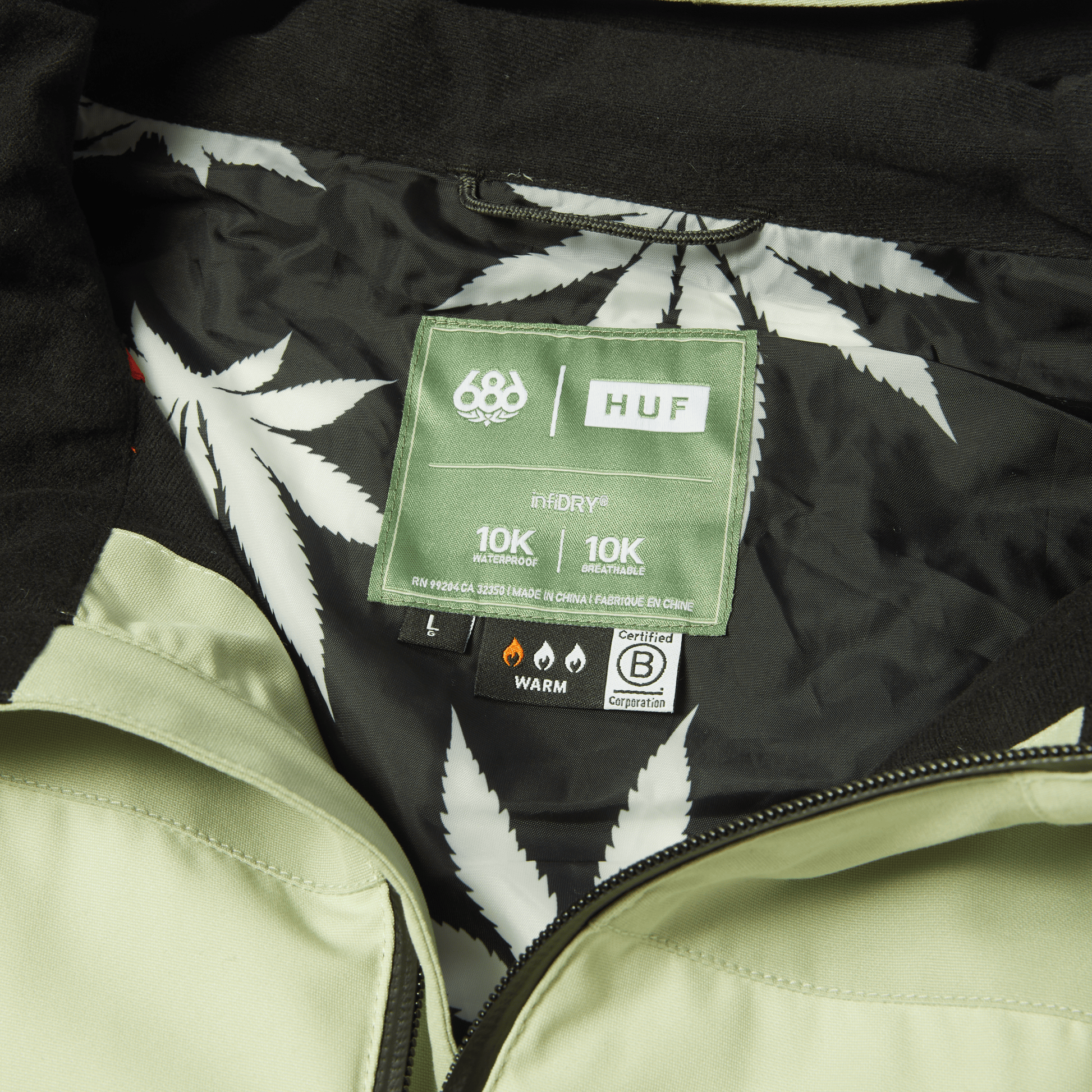 HUF x 686 Double H Shell Jacket - Huf Green