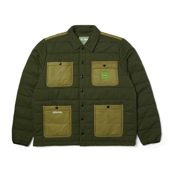 HUF x 686 Puffer Insulated Jacket - Dark Green