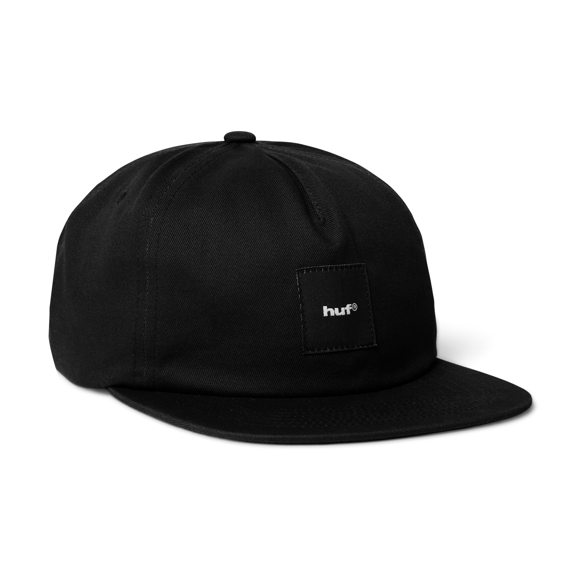 HUF Box Logo Snapback Hat Black/Black