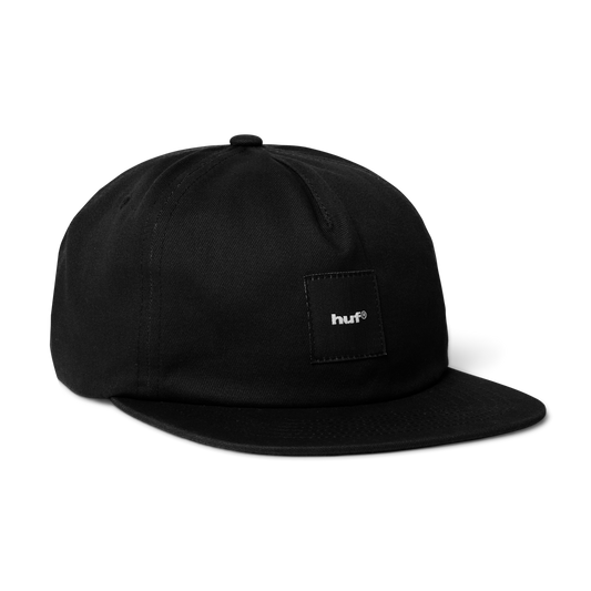 HUF Box Logo Snapback Hat Black/Black