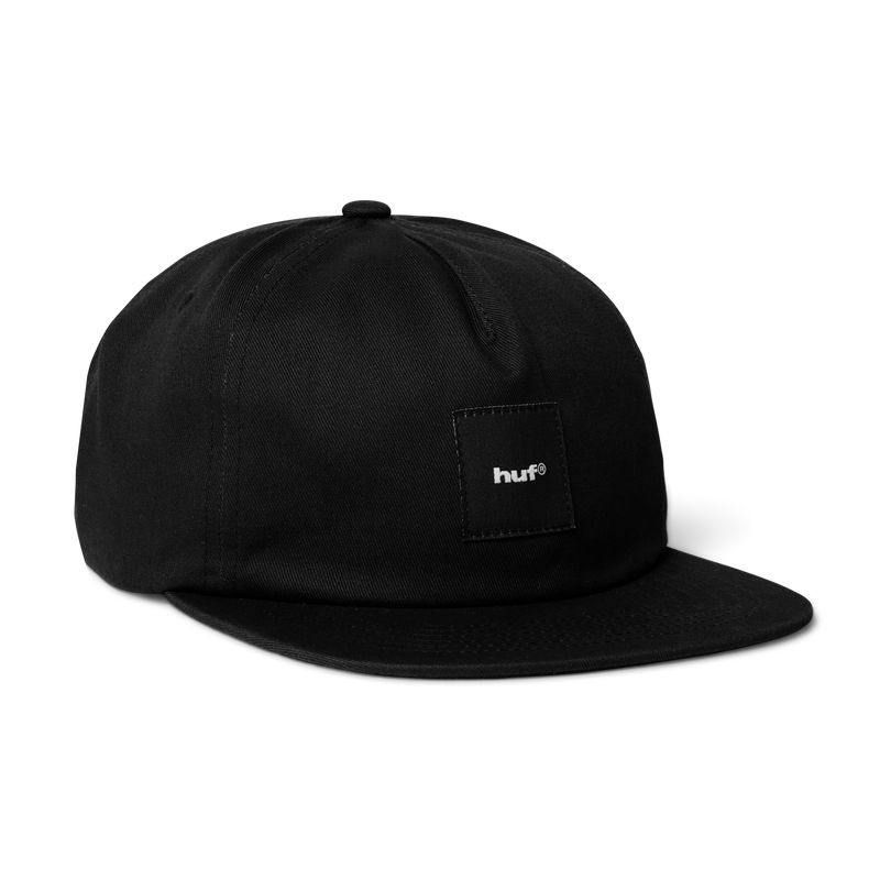 HUF Box Logo Snapback Hat Black/Black
