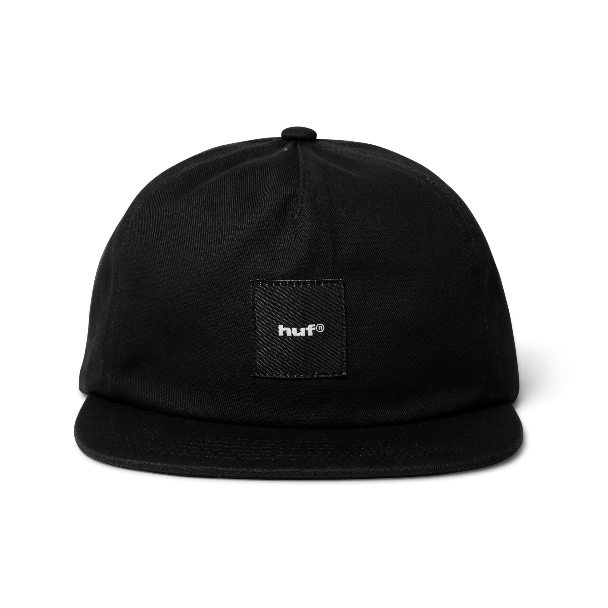 HUF Box Logo Snapback Hat Black/Black
