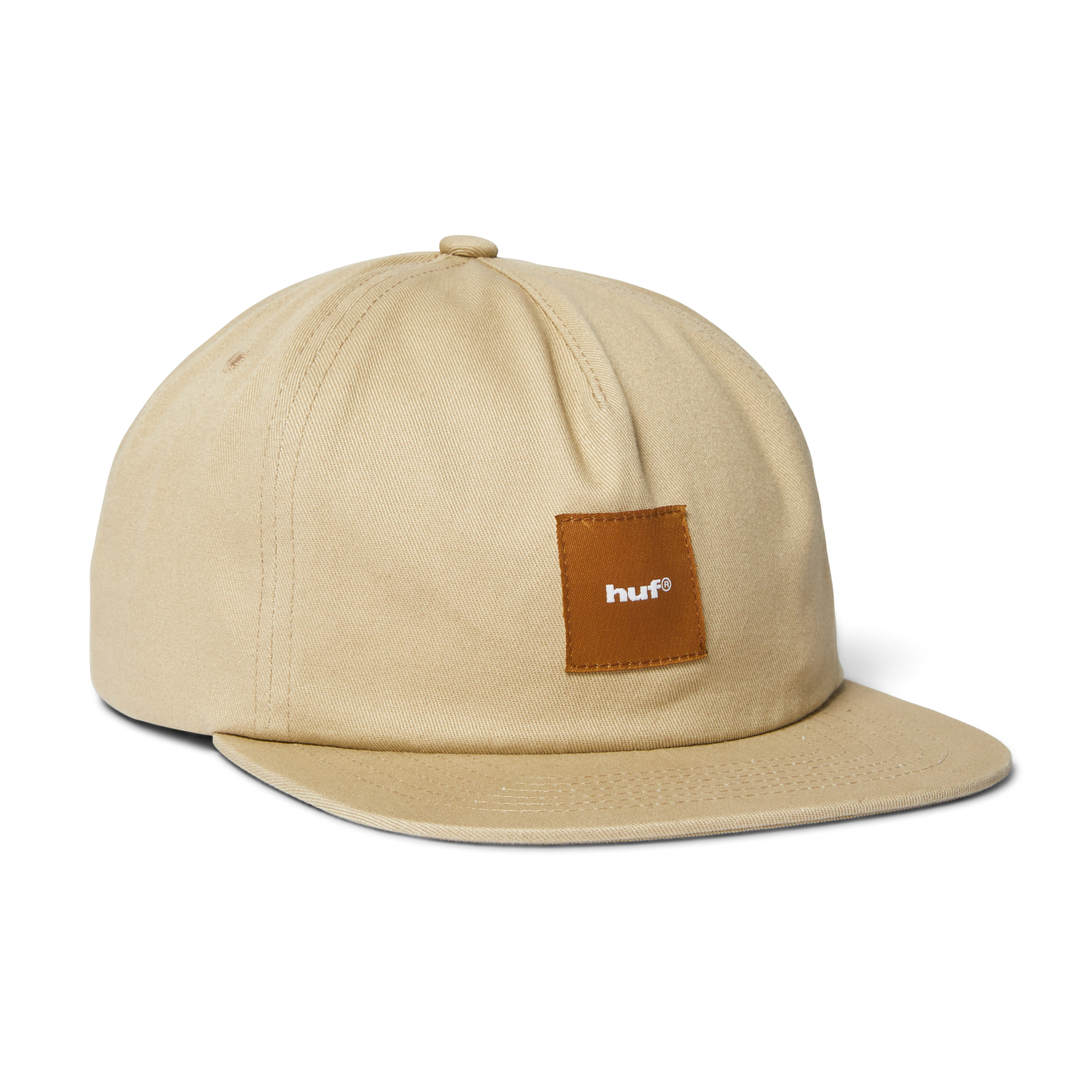 HUF Box Logo Snapback Hat Tan/Brown