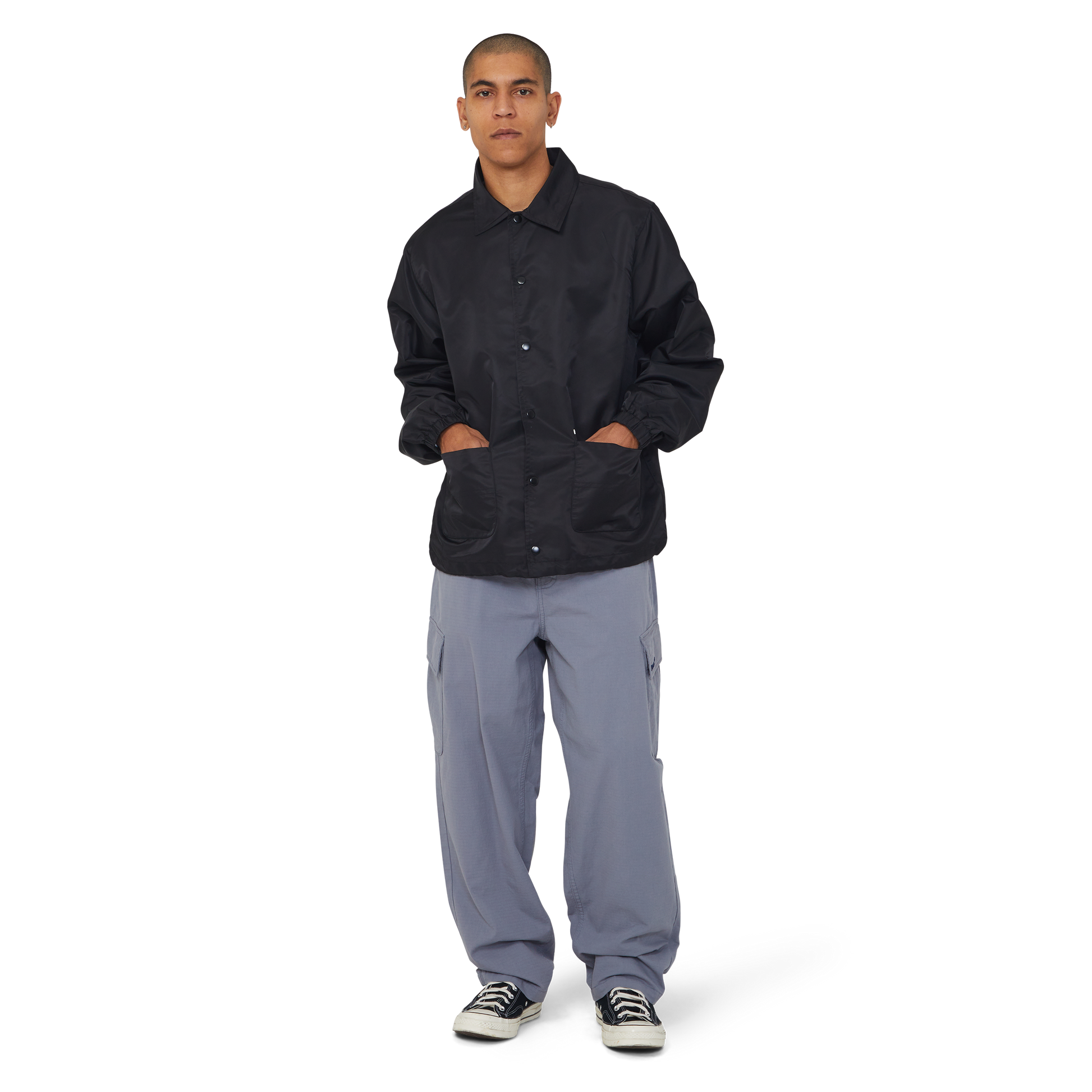 HUF 89 Coaches Jacket Black/White
