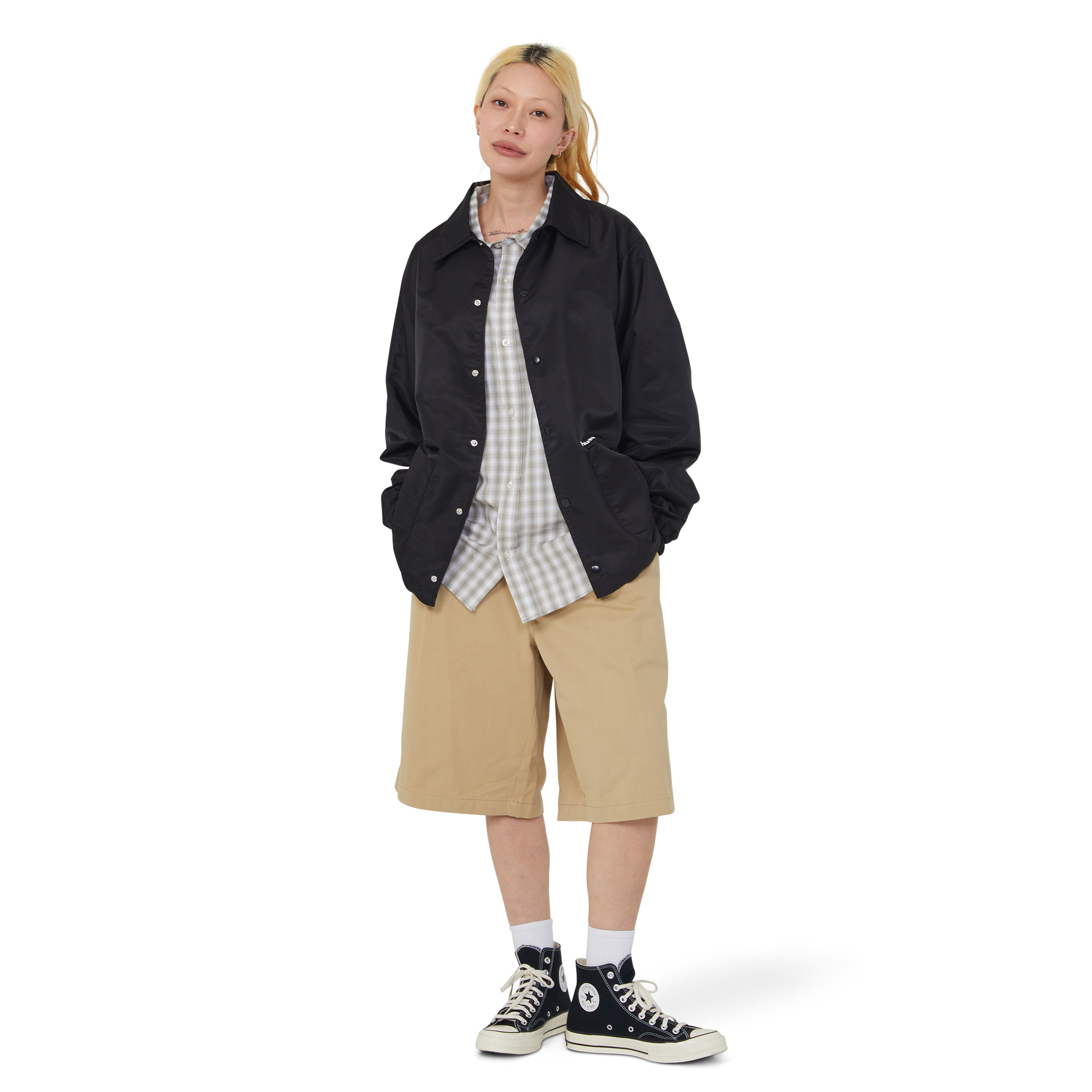 HUF 89 Coaches Jacket Black/White