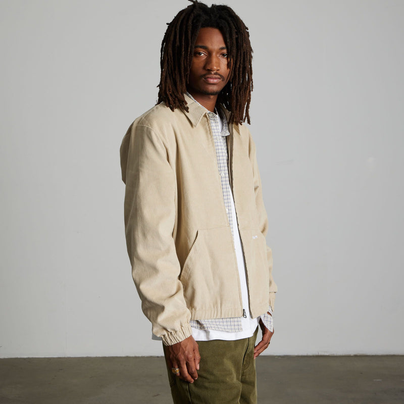 Huf 89 Corduroy Jacket Tan/White