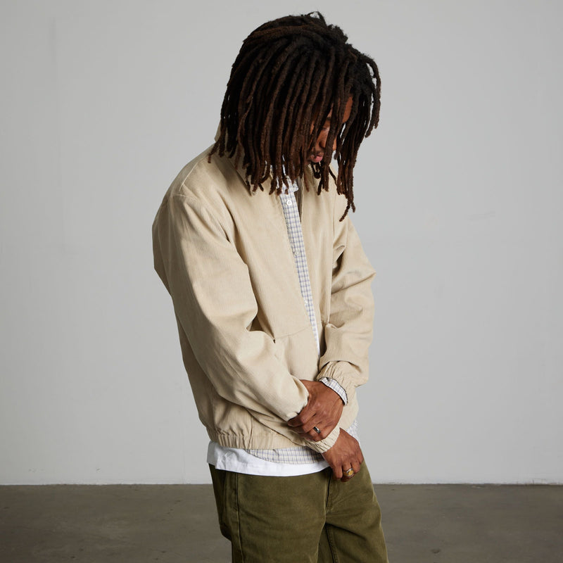 Huf 89 Corduroy Jacket Tan/White