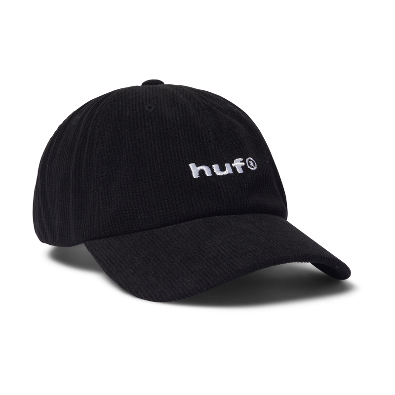 HUF 89 Corduroy Strapback Hat Black/White