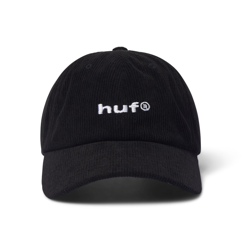 HUF 89 Corduroy Strapback Hat Black/White