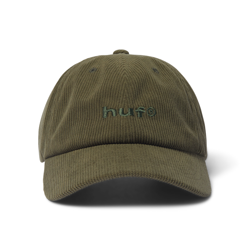 HUF 89 Corduroy Strapback Hat Olive/Olive