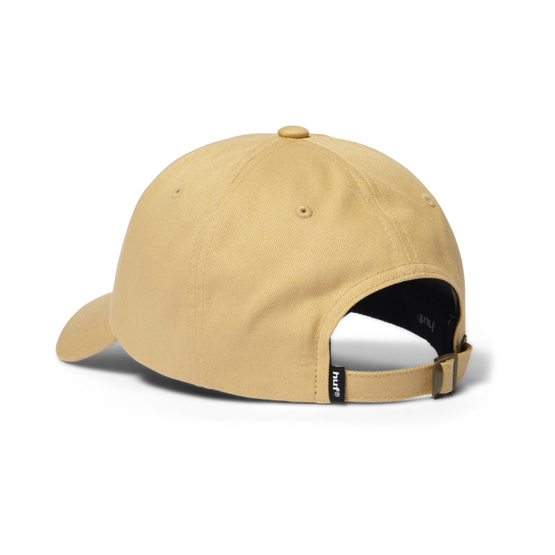 HUF 89 Embroidered 6-Panel Strapback Hat Khaki/White
