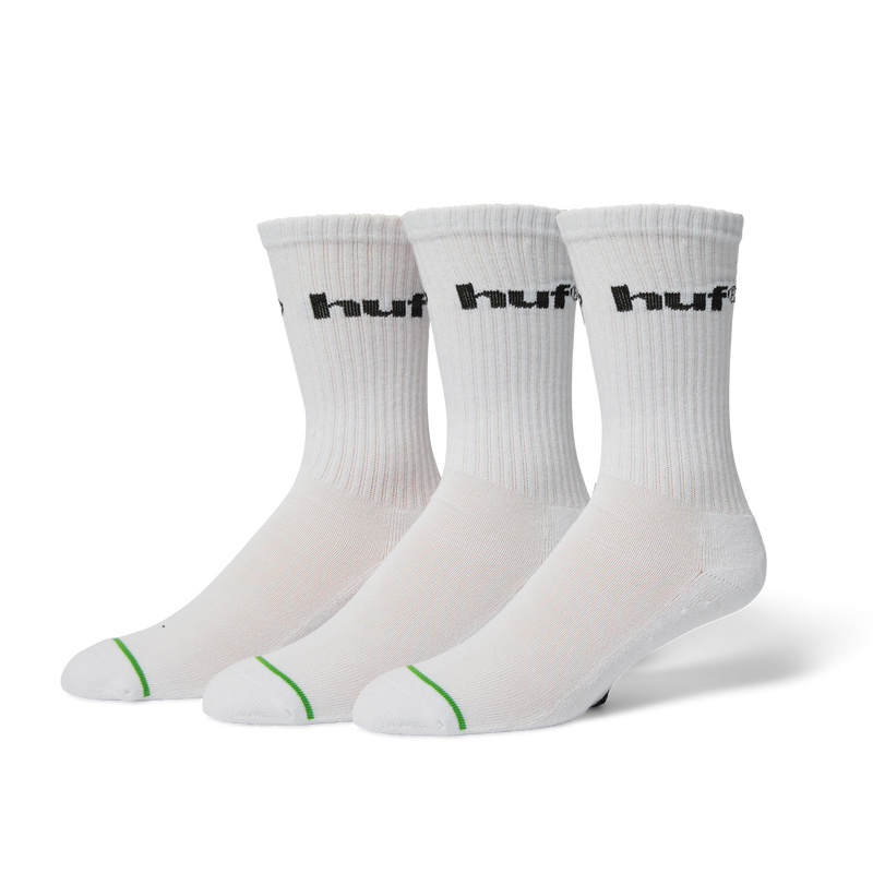 HUF 89 Essentials Sock 3-Pack White