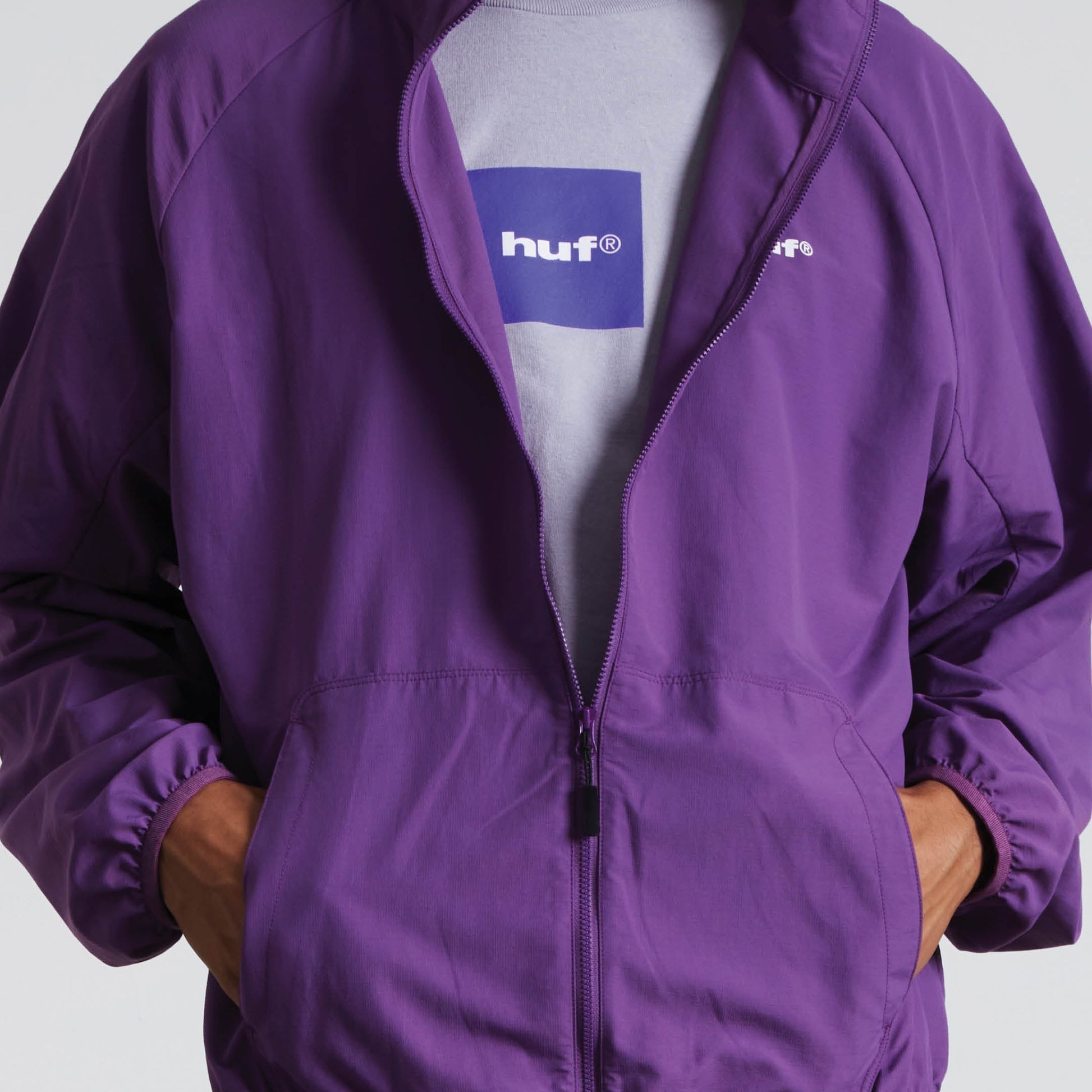 HUF 89 Lightweight Shell Jacket Berry