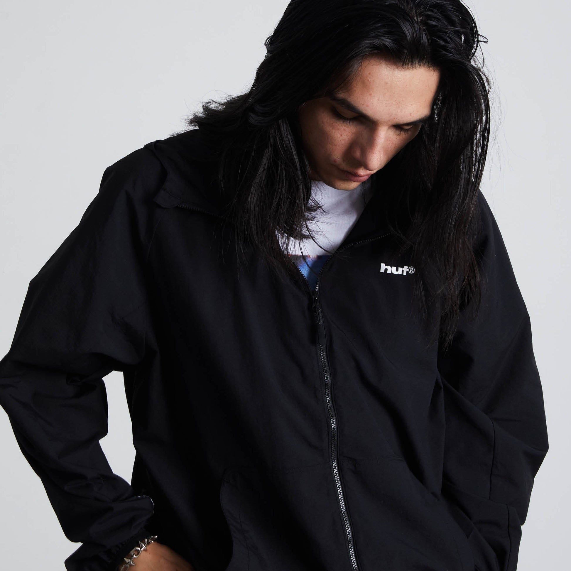 HUF 89 Lightweight Shell Jacket Black