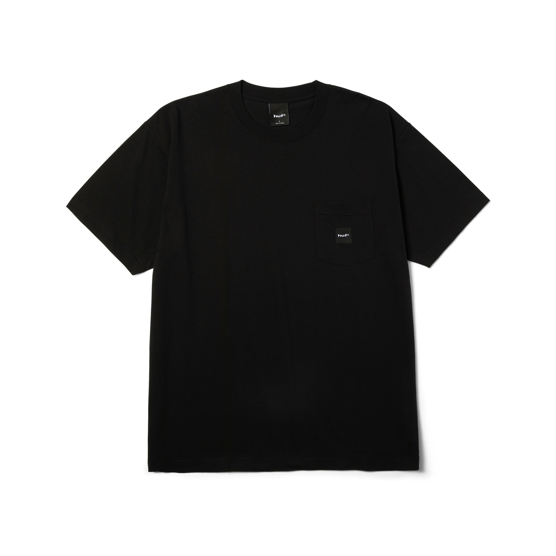 HUF Box Logo Pocket T-Shirt Black/Black