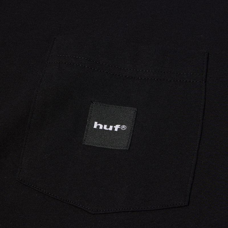 HUF Box Logo Pocket T-Shirt Black/Black