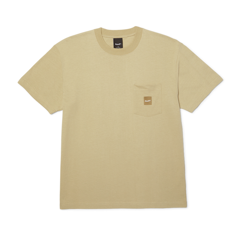 HUF Box Logo Pocket T-Shirt Tan/Tan
