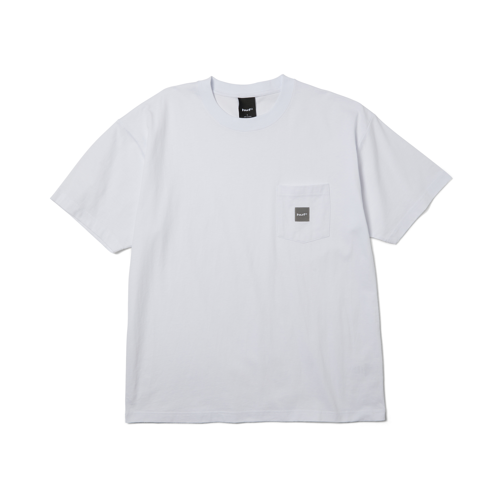 HUF Box Logo Pocket T-Shirt White/Grey