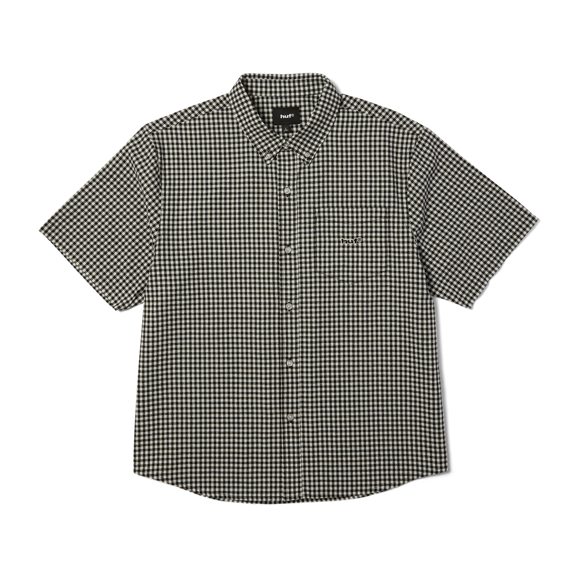 HUF 89 Micro Gingham Oxford Shirt Black/White