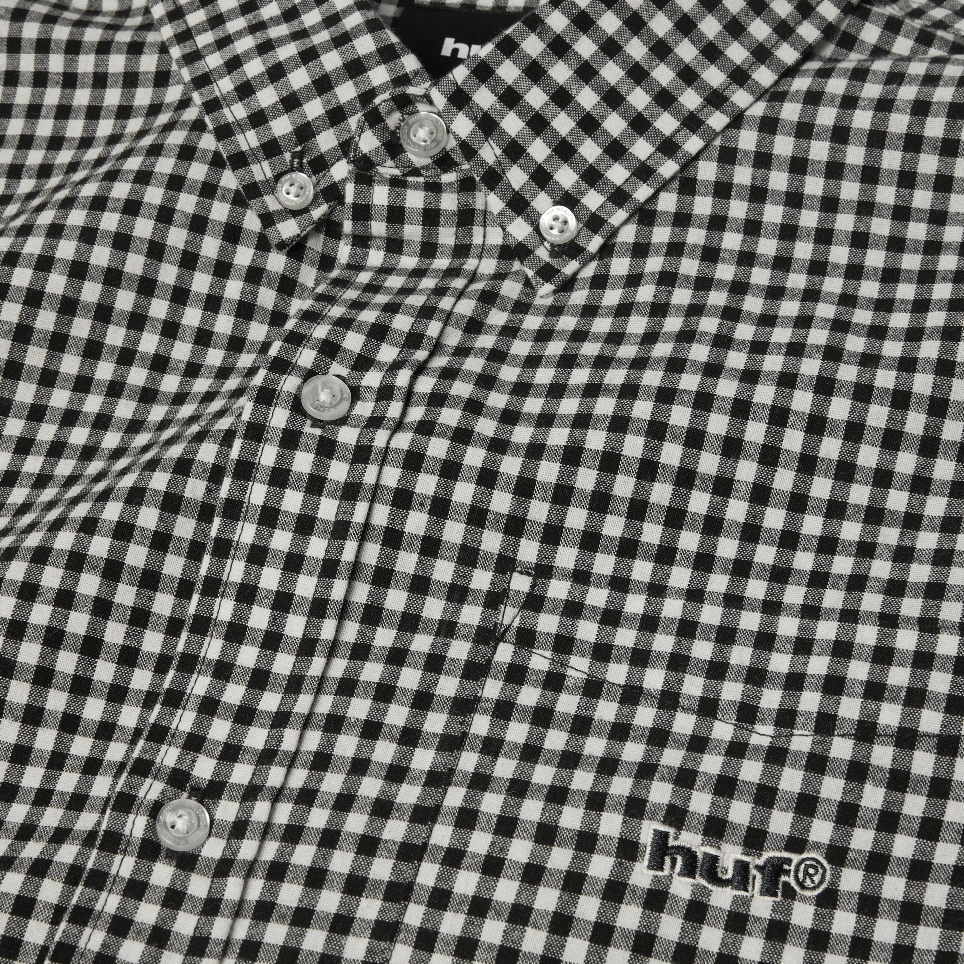 HUF 89 Micro Gingham Oxford Shirt Black/White