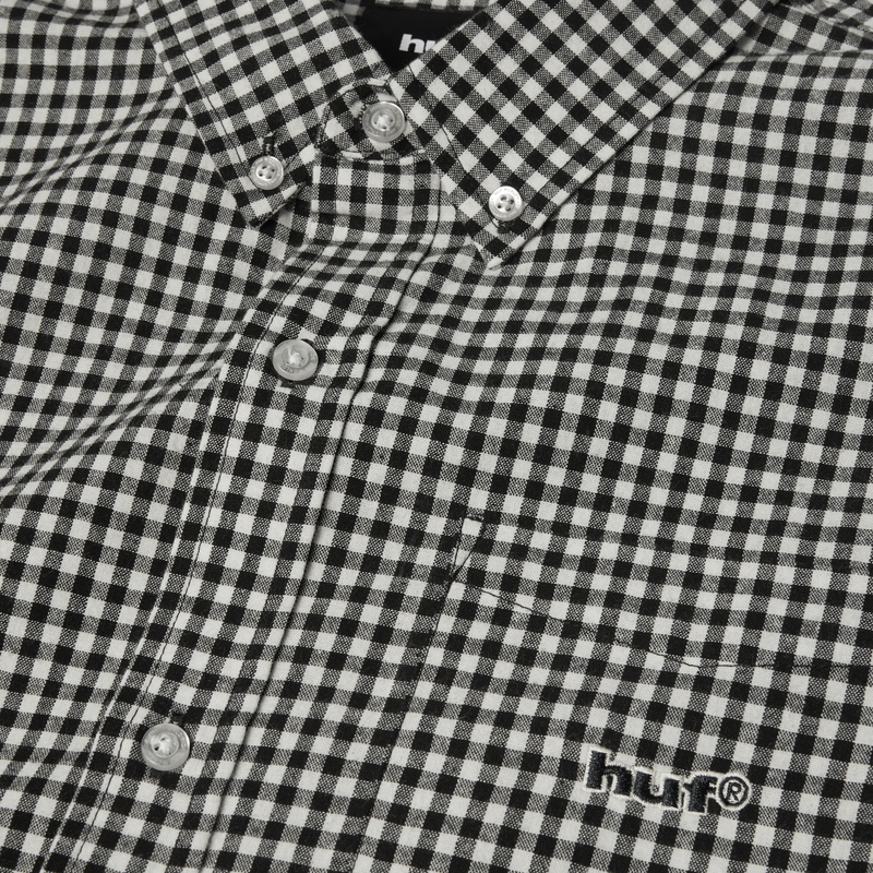 HUF 89 Micro Gingham Oxford Shirt Black/White
