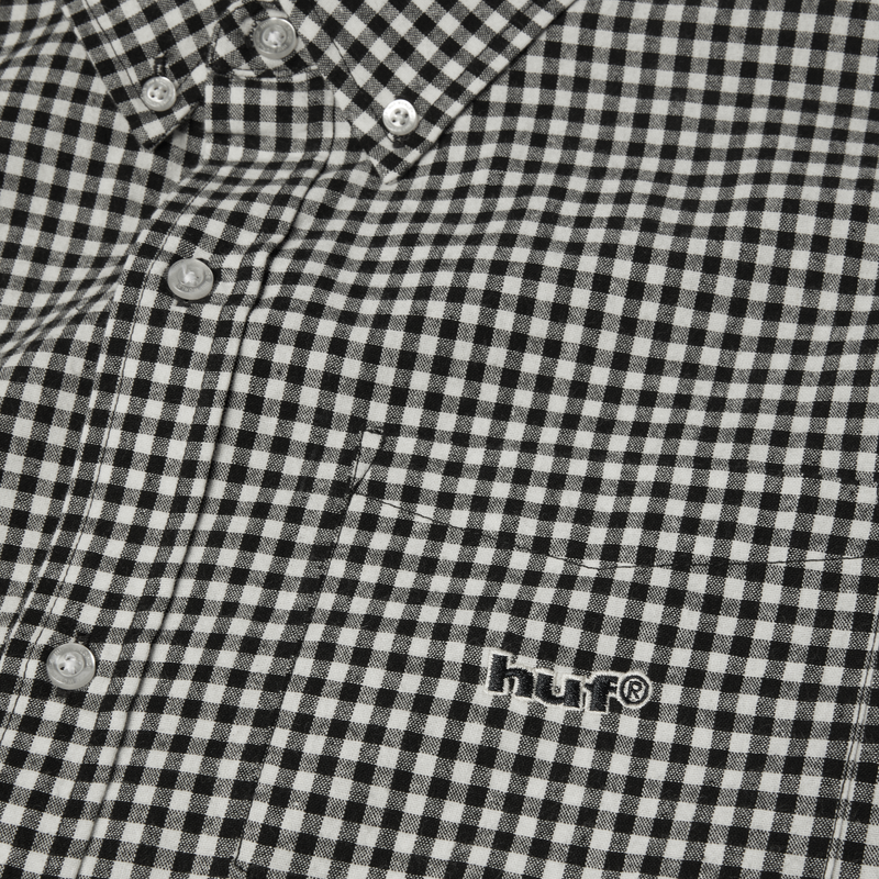HUF 89 Micro Gingham Oxford Shirt Black/White