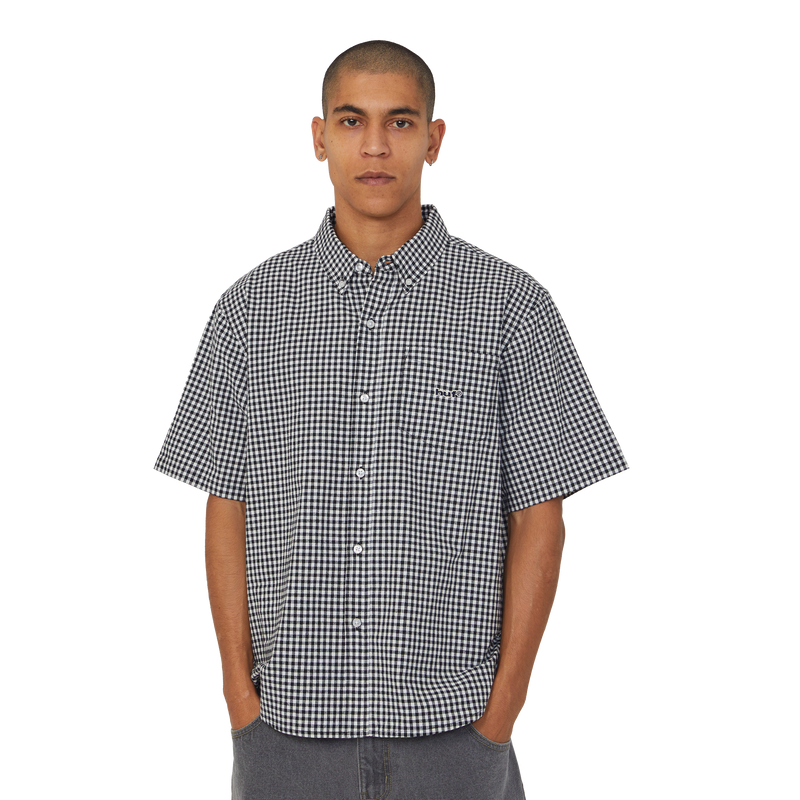 HUF 89 Micro Gingham Oxford Shirt Black/White