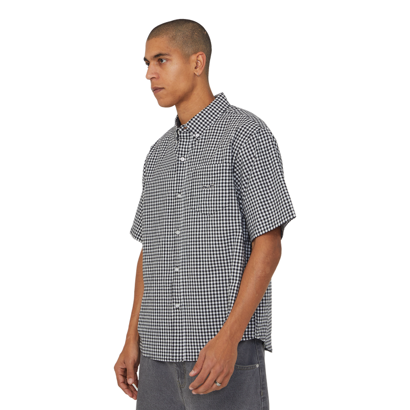 HUF 89 Micro Gingham Oxford Shirt Black/White