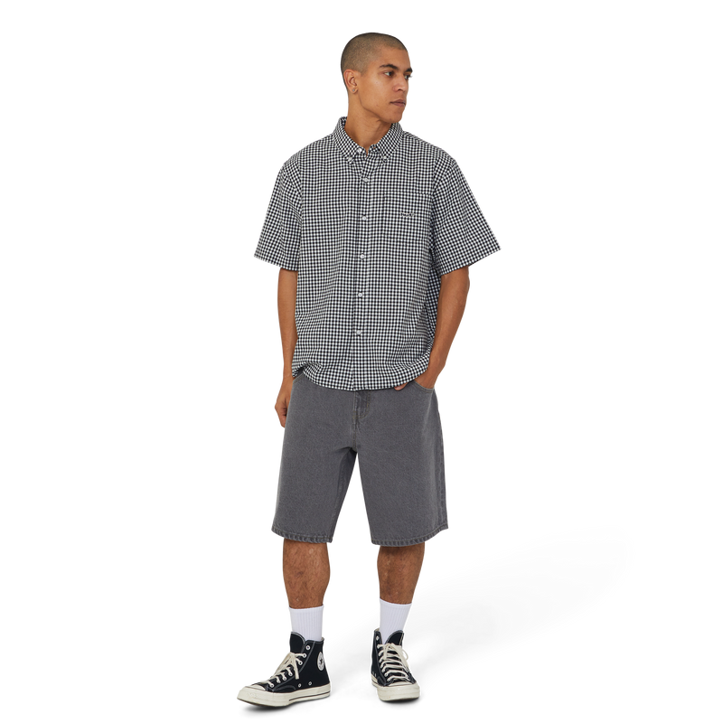 HUF 89 Micro Gingham Oxford Shirt Black/White