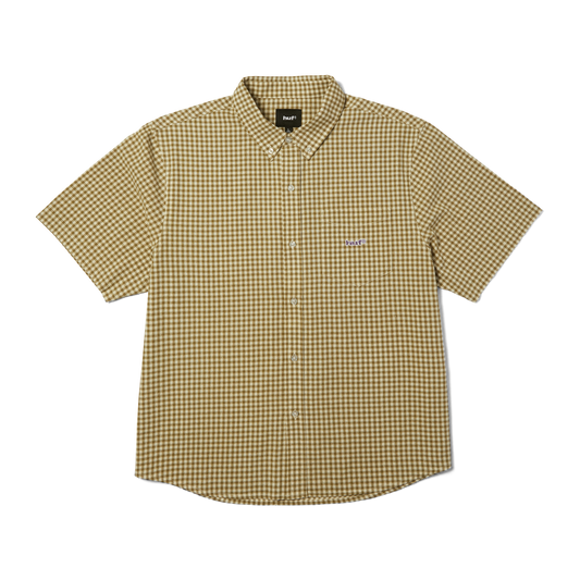 HUF 89 Micro Gingham Oxford Shirt Natural