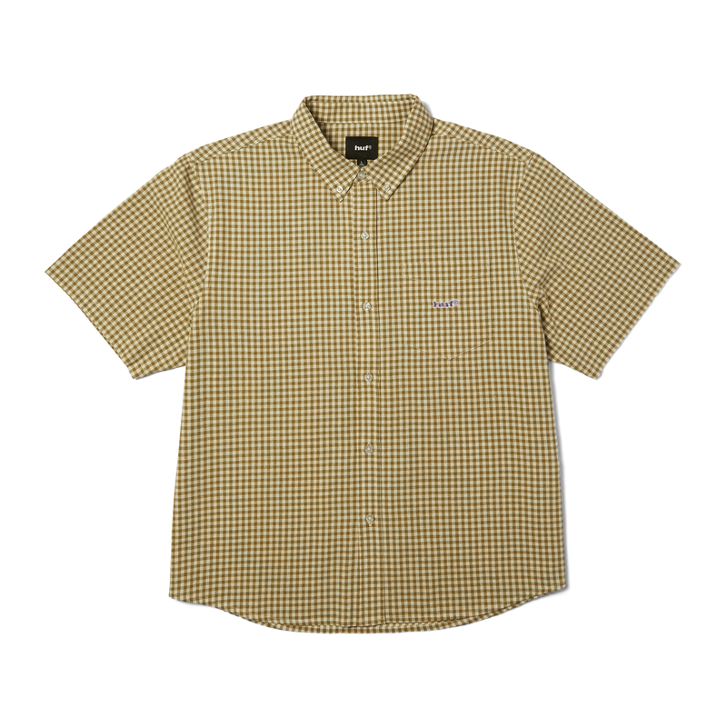 HUF 89 Micro Gingham Oxford Shirt Natural