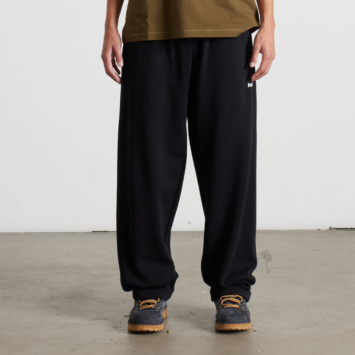 HUF 89 Open Hem Fleece Pant Black