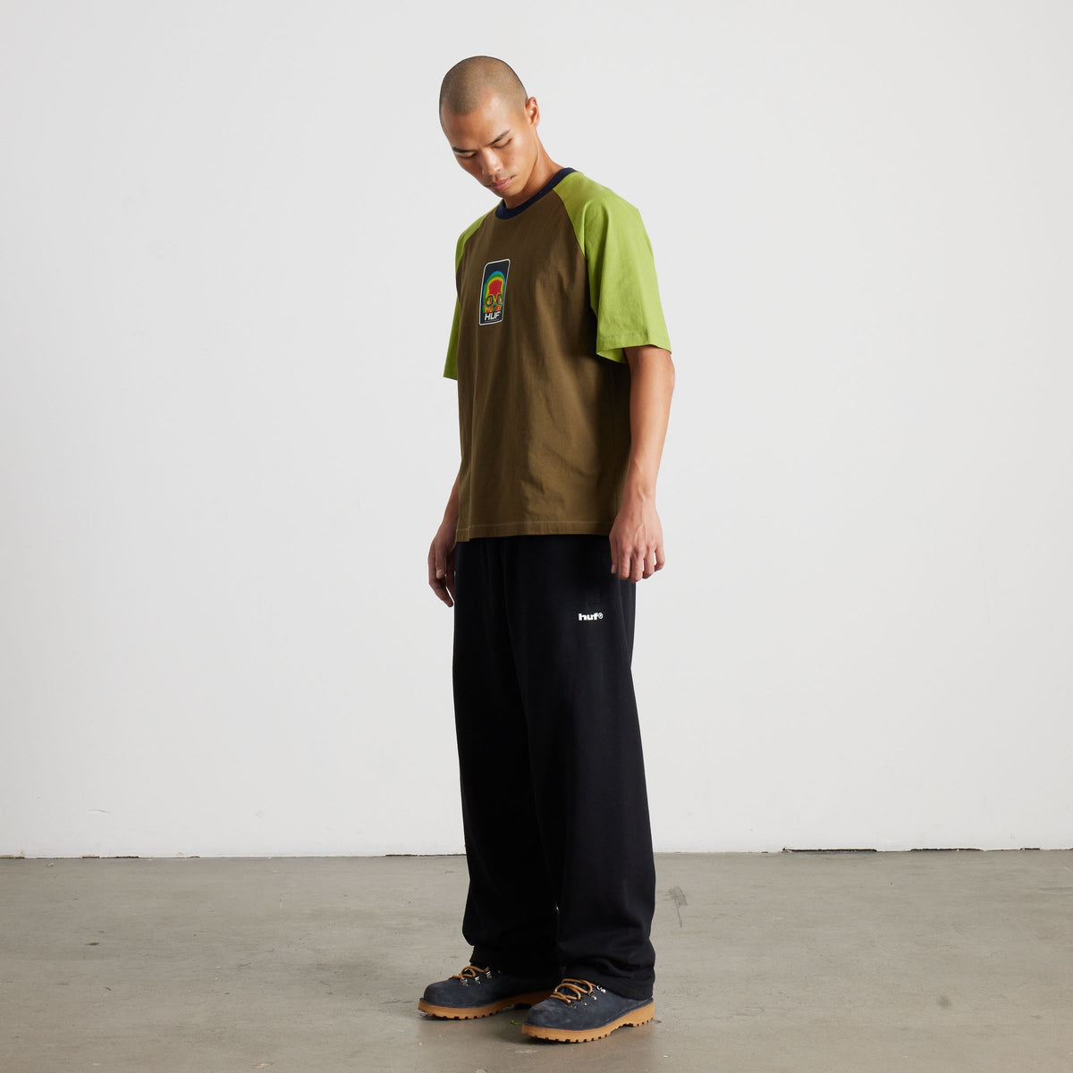 HUF 89 Open Hem Fleece Pant Black