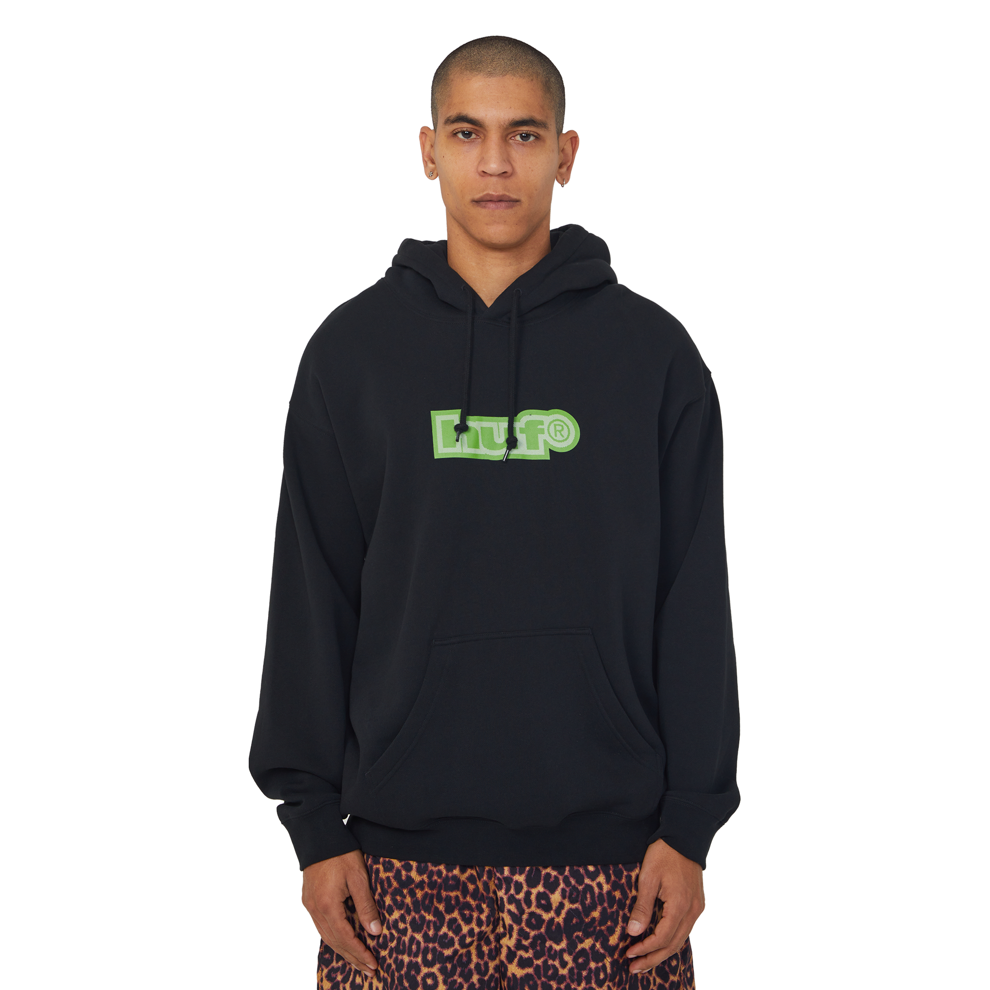 HUF 89 Outline Pullover Hoodie Black