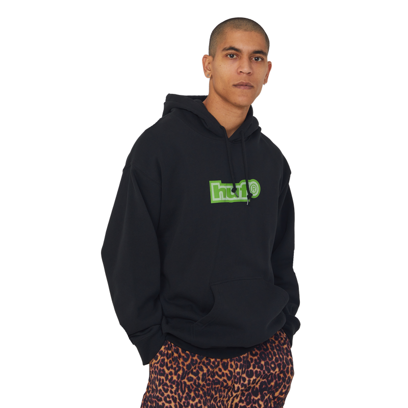 HUF 89 Outline Pullover Hoodie Black