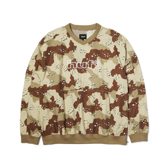 HUF 89 Pullover Windshirt Camo Brown