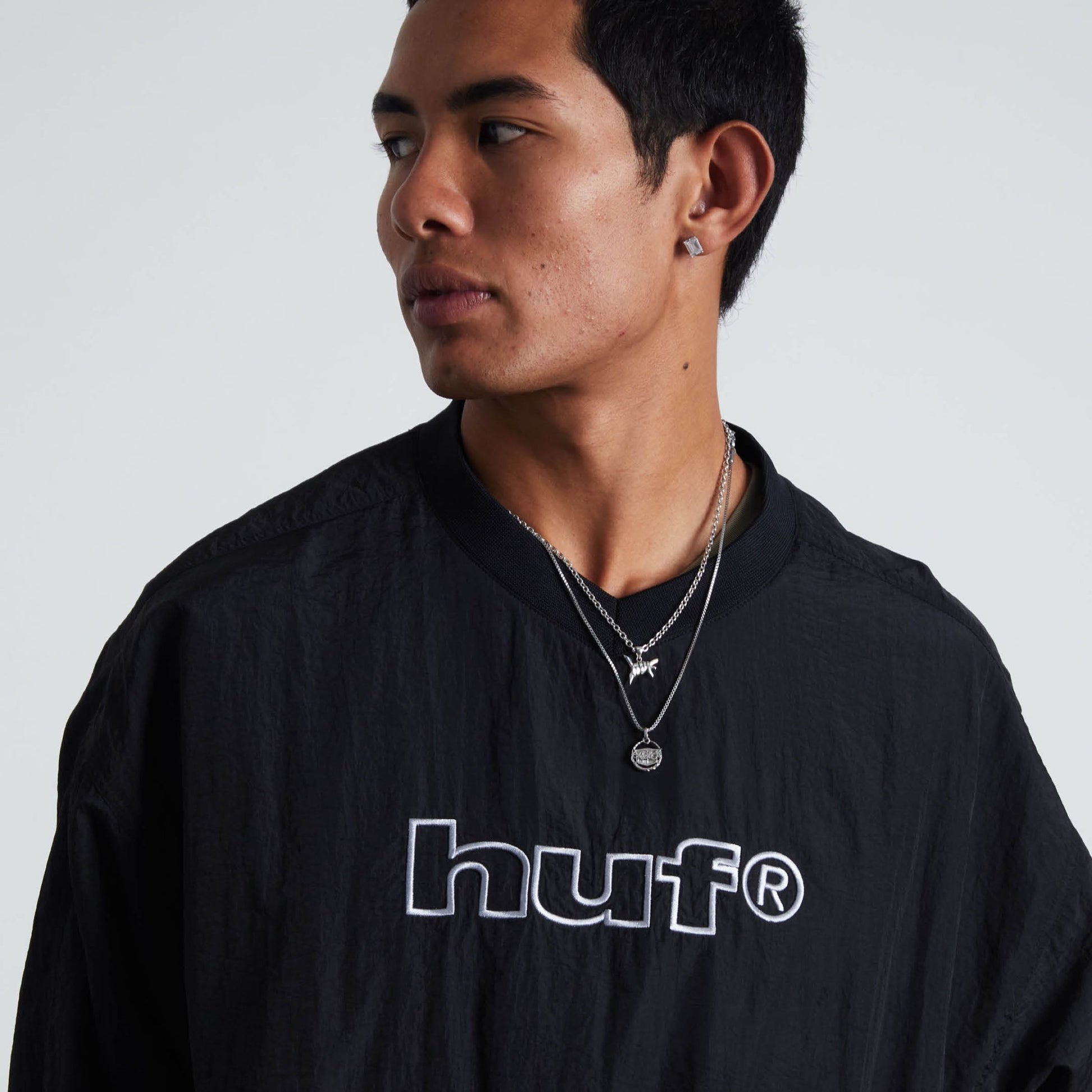 HUF 89 Pullover Windshirt Black