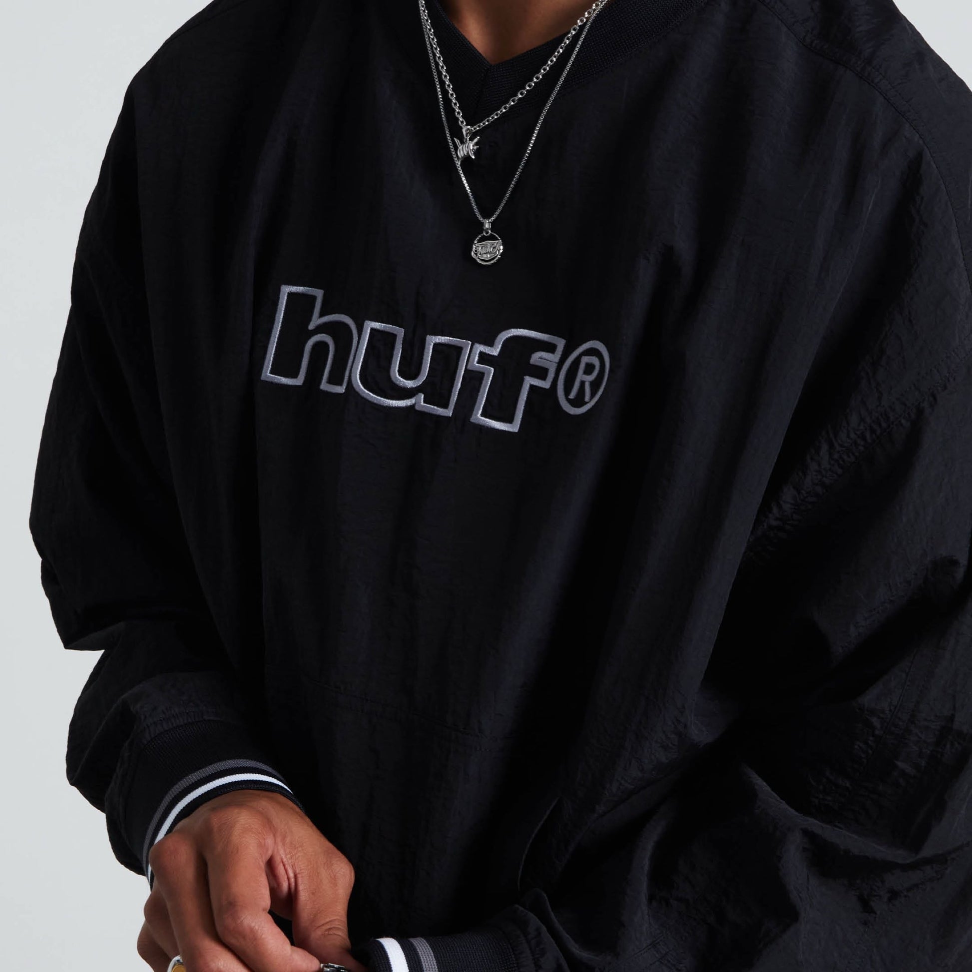 HUF 89 Pullover Windshirt Black