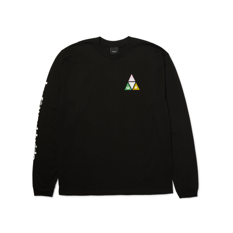 Huf Prism Triple Triangle Long Sleeve T-Shirt Black