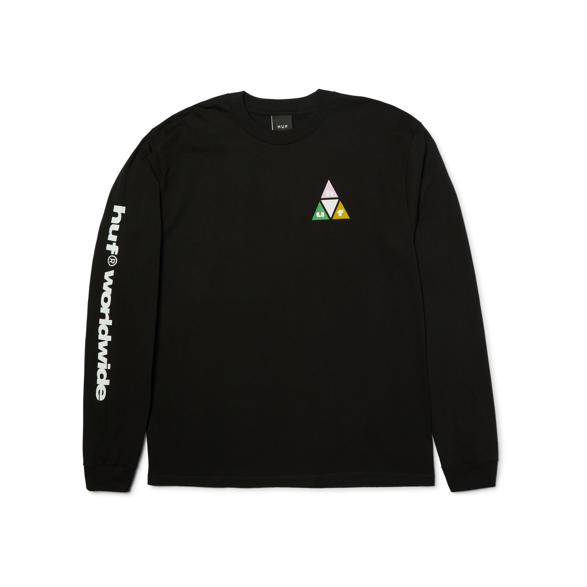 Huf Prism Triple Triangle Long Sleeve T-Shirt Black