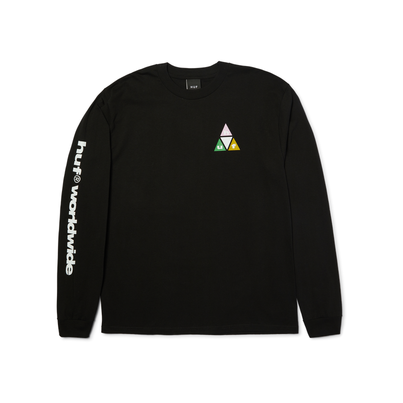 Huf Prism Triple Triangle Long Sleeve T-Shirt Black