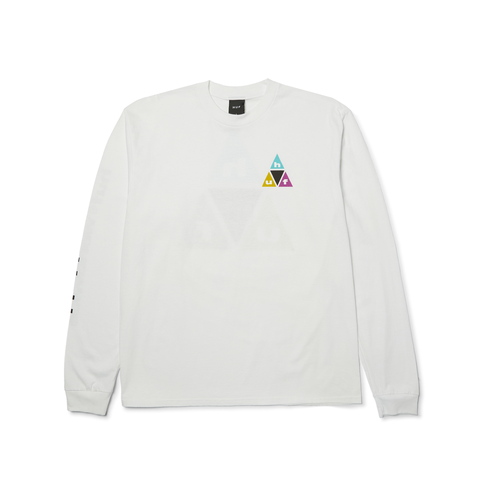 Huf Prism Triple Triangle Long Sleeve T-Shirt White