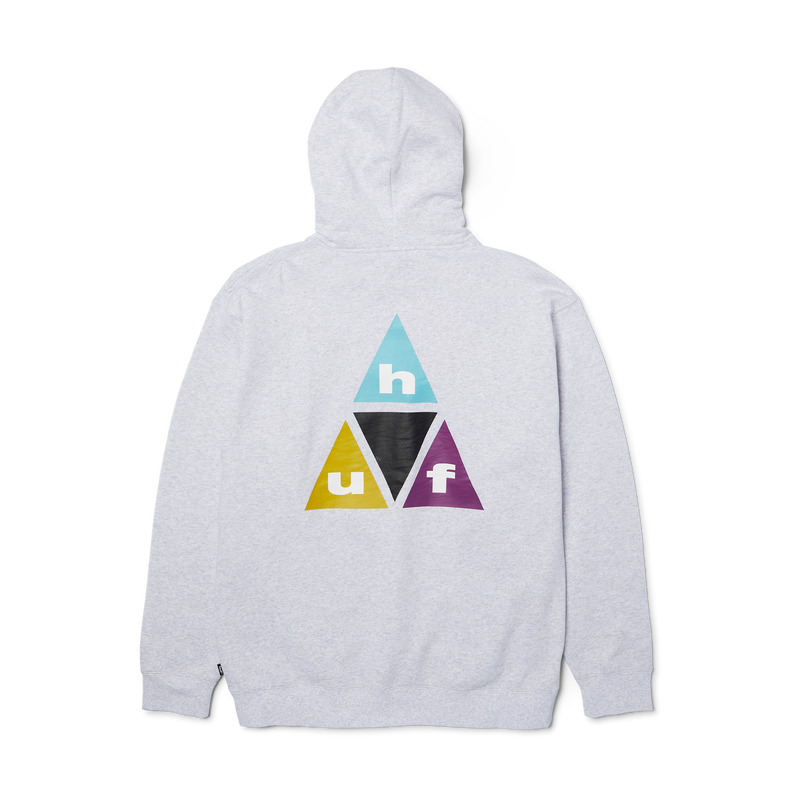 Huf Prism Triple Triangle Pullover Hoodie Heather Grey