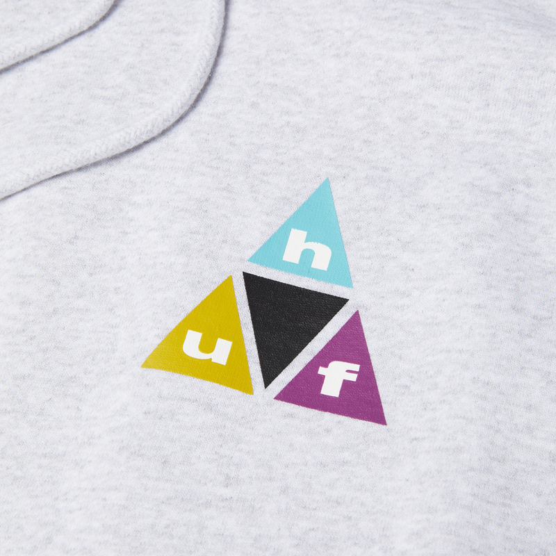 Huf Prism Triple Triangle Pullover Hoodie Heather Grey