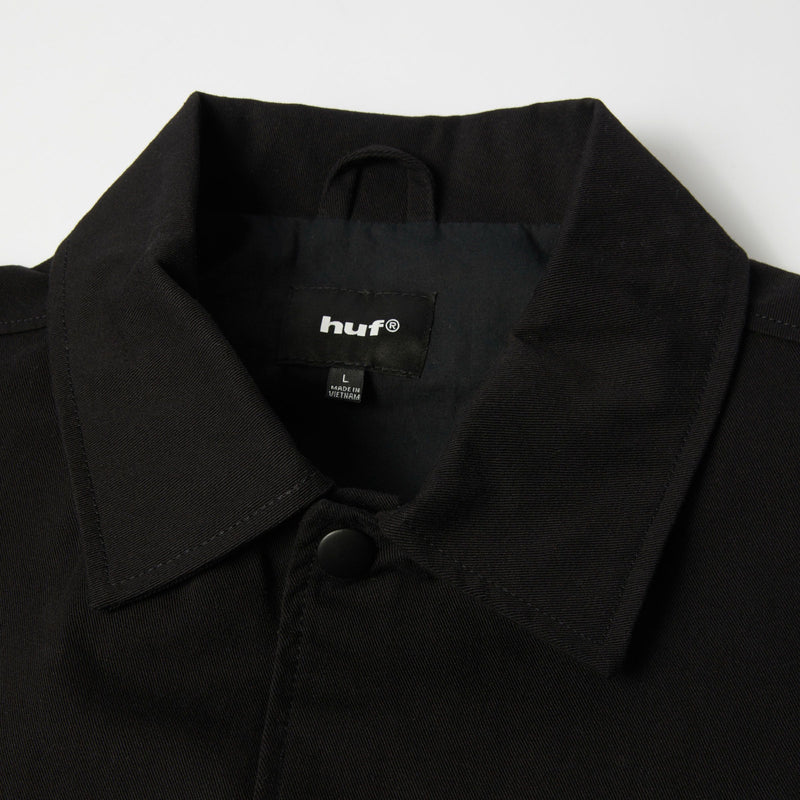 Huf 89 Twill Coaches Jacket Black/White